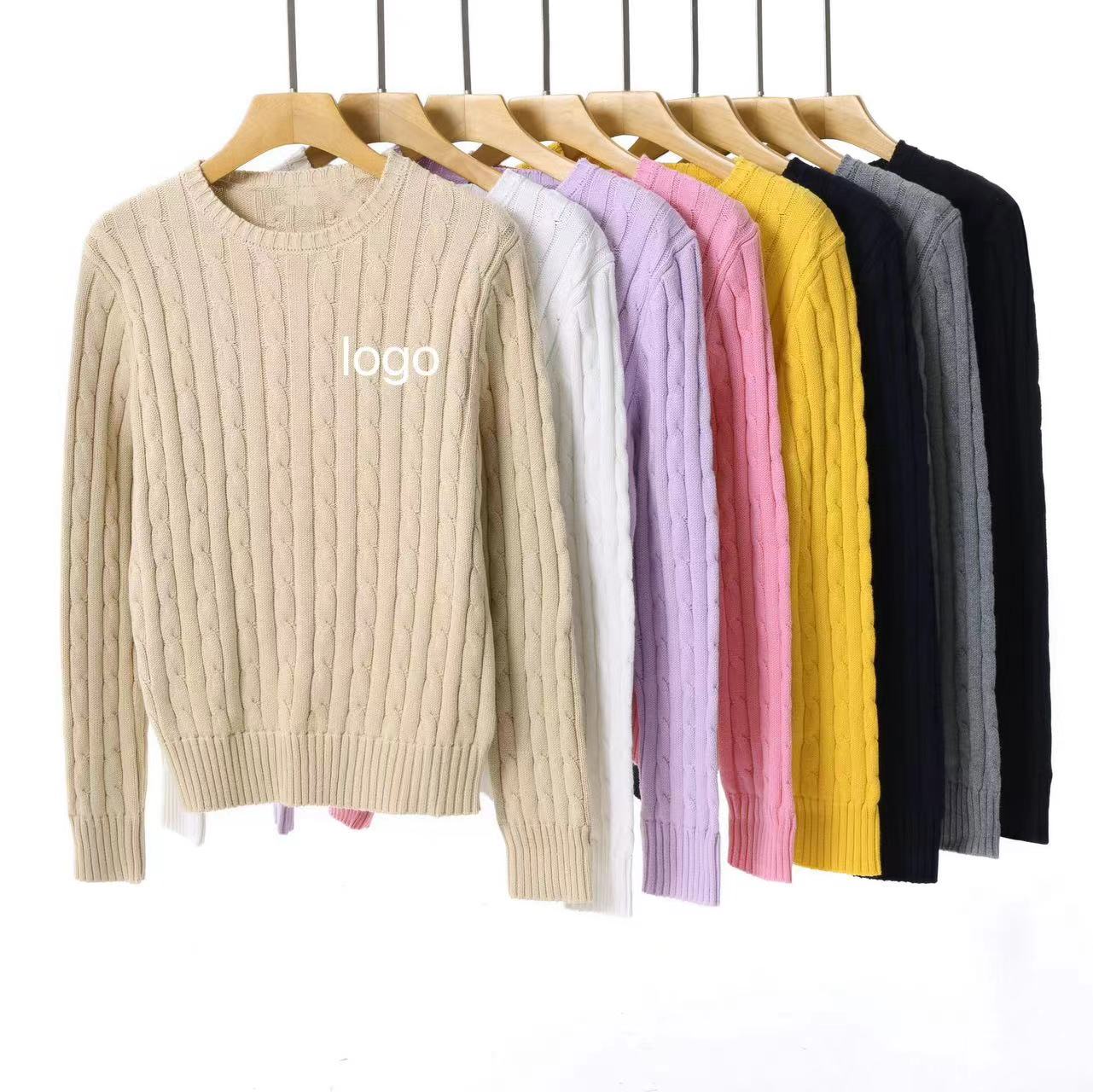 Pull designer homme automne casual cheval brodé polo pull col rond hiver maille manches longues hoodie femme tailles S à 2XXL