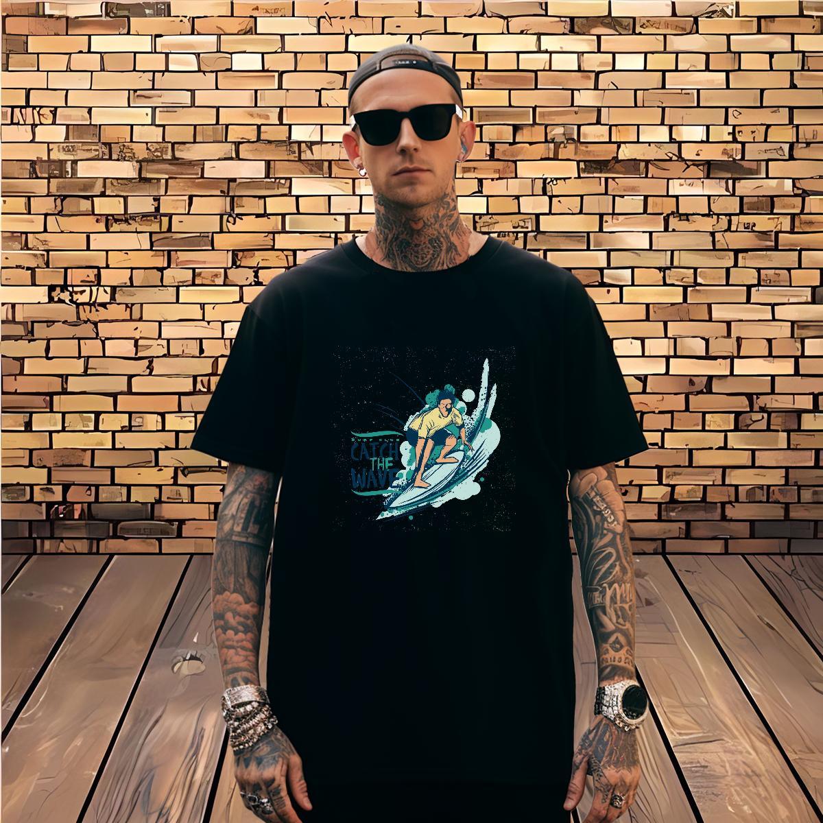 High Quality portrait T shirt Outdoor Men Clothes T-Shirt 230g Pure Cotton Brand Short Sleeve Soft DIY Printed Tops