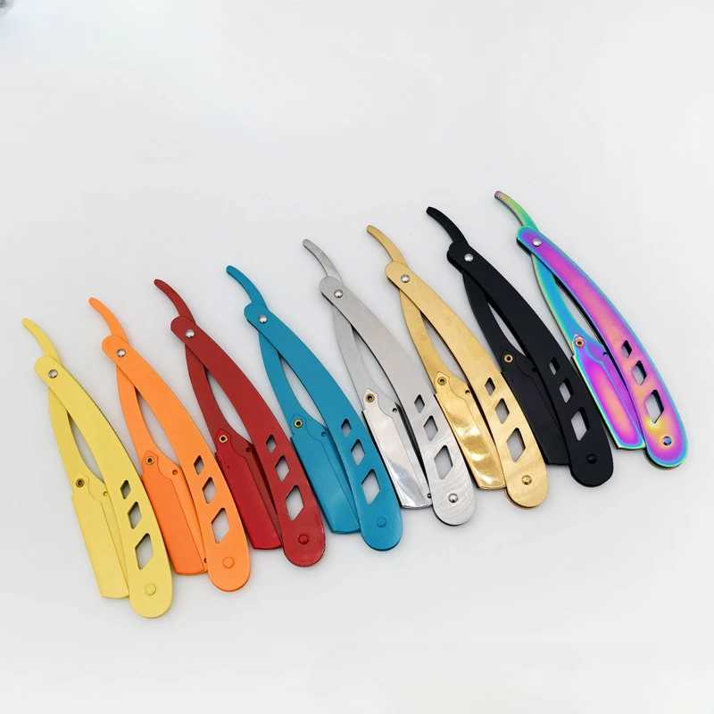 Barbershop Mens Shaver Straight Edge Barber Razor Knives Manual Beard Shaving And Care Replaceable Blades Shavette Gift For MenM240814