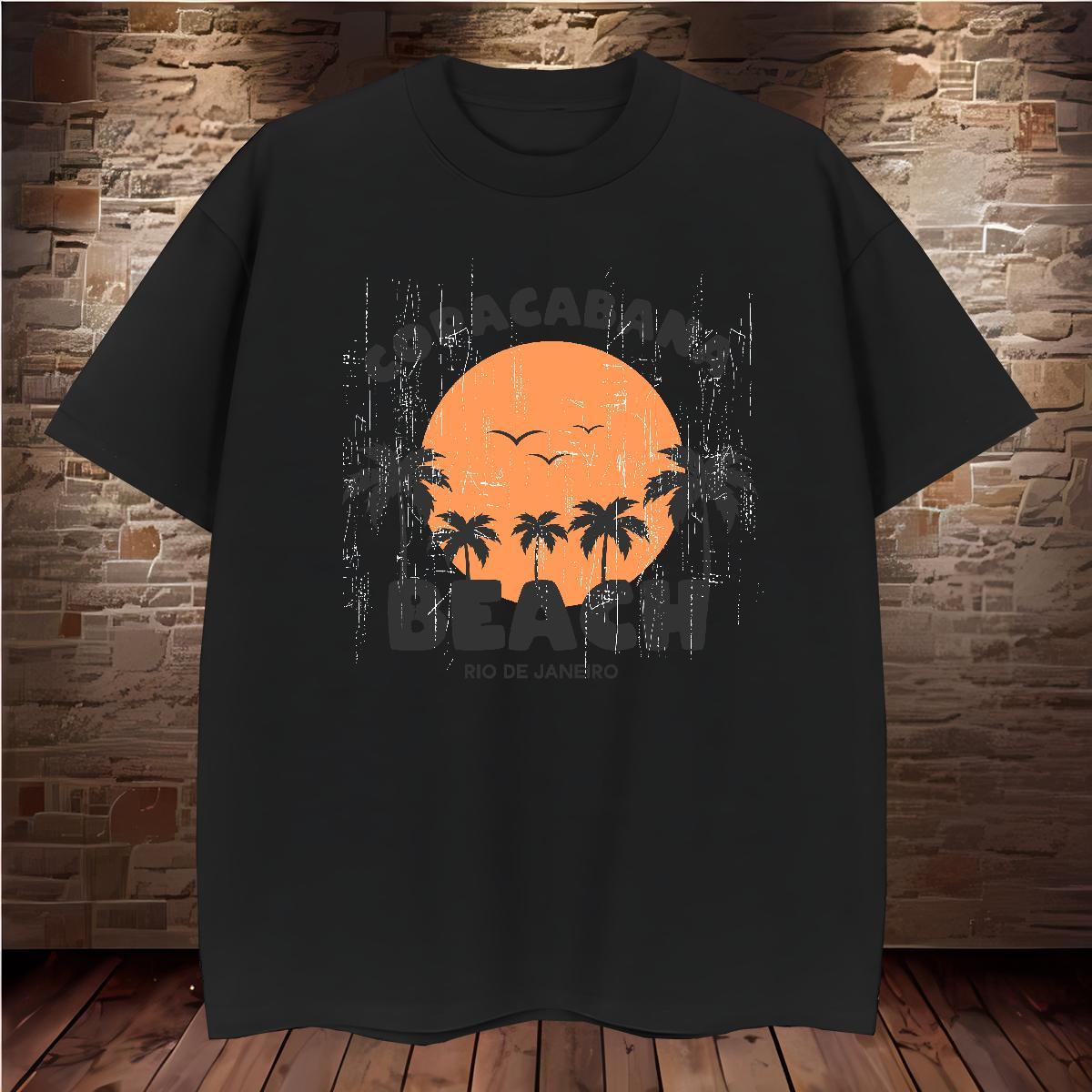 Man T Shirts 100% Cotton 230g tree Street Casual Breathable Short Sleeve Anime Print Men Clothes T-Shirt 2024 New Designer Clothings