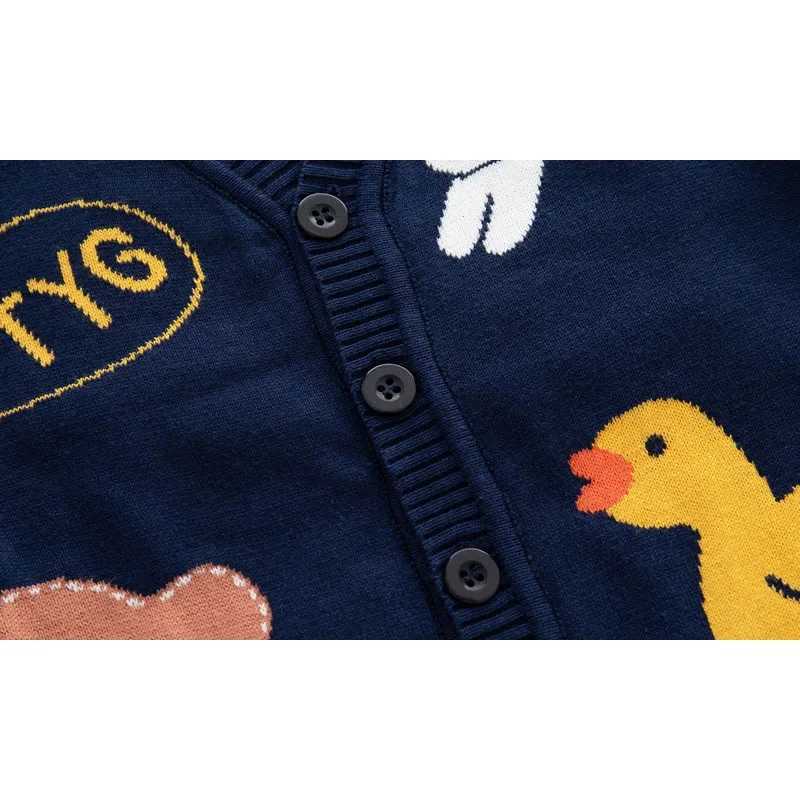 2-8T baby boys and girls winter clothing cute baby sweaters cardigans woolen sweaters knitted animal prints baby knitted jackets W240813