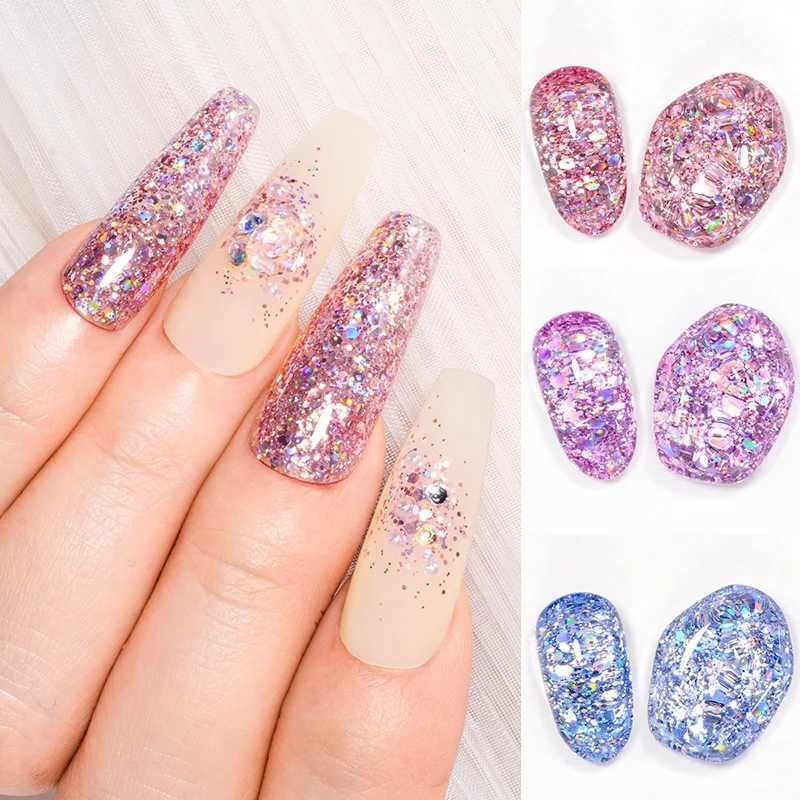 Mtssii 8ml Macaron Sequins Gel Nail Polish Glitter Irregular Shaped Sparkling Soak Off UV LED Nail Art DIY Design VarnishesM240814