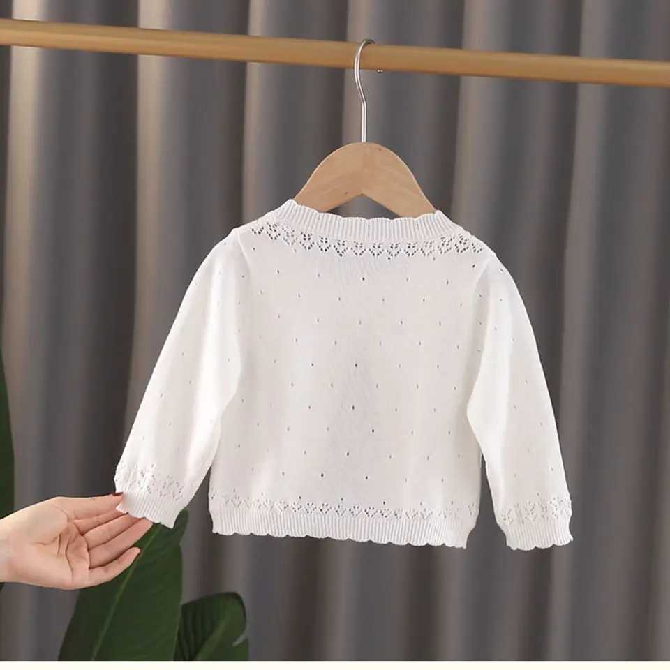 New womens thin long sleeved cardigan jacket with pleated edges womens knitted cardigan sun protective clothing summer air conditioning shirt W240813