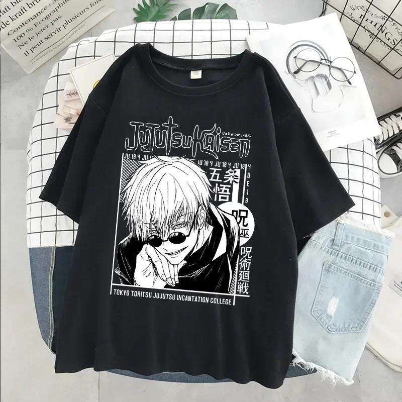 Anime Hot Jujutsu Kaisen T Shirt Itadori Yuji Graphic Print Men Women Casual Loose T-shirts Haruku Aesthetic Unisex Tshirt -shirts shirt
