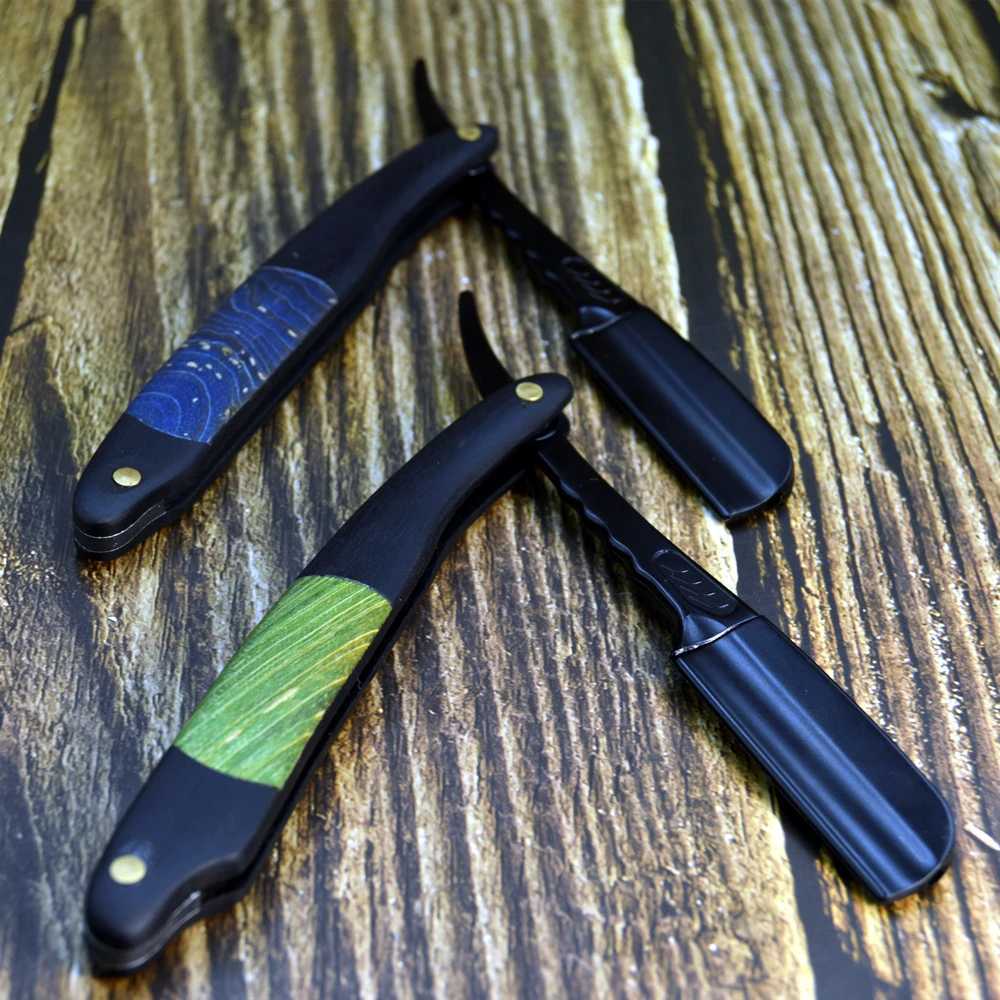 Straight Edge Barber Razor For Feather Blade Haircut Beard Eyebrow Shaving Tool Manual Hairdresser Trimming Blades ReplaceableM240814