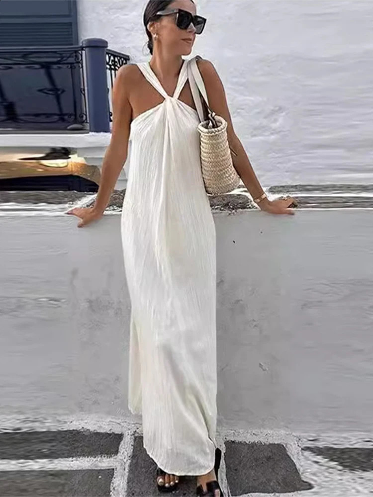 Women Elegant Strapless 3D Flower Bustier Long Dress 2024 Summer Sexy Sleeveless Dress Backless Night Out Club Party Dresses 240814