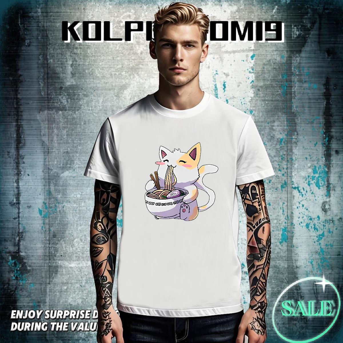 Cool Design Tshirt for Man Woman Home Outdoor 230g Cotton Custom Printing Breathable Crew Neck cat T Shirts Men Factory Direct Tops