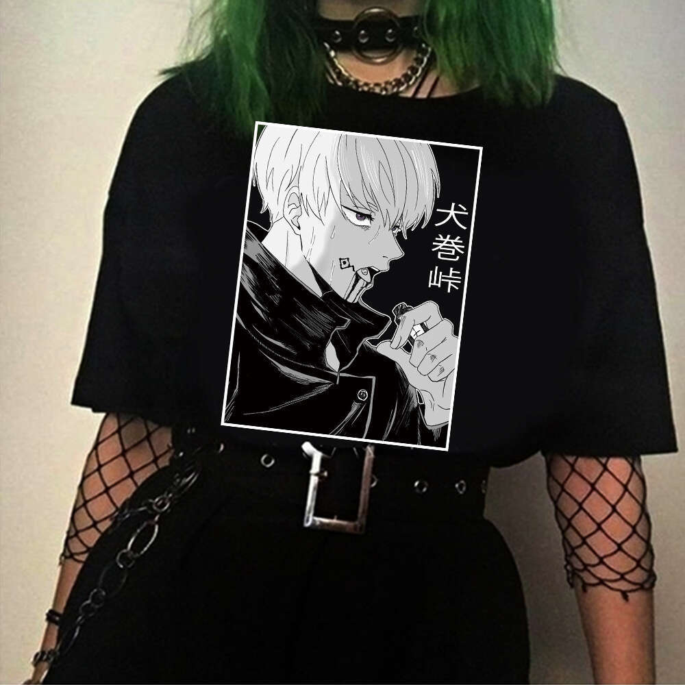 Jujutsu Anime Kaisen Satoru Gojo Printed Plus Size Tshirt Men Women Hot Manga T-shirts Haruku Comfortable Unisex T Shirt