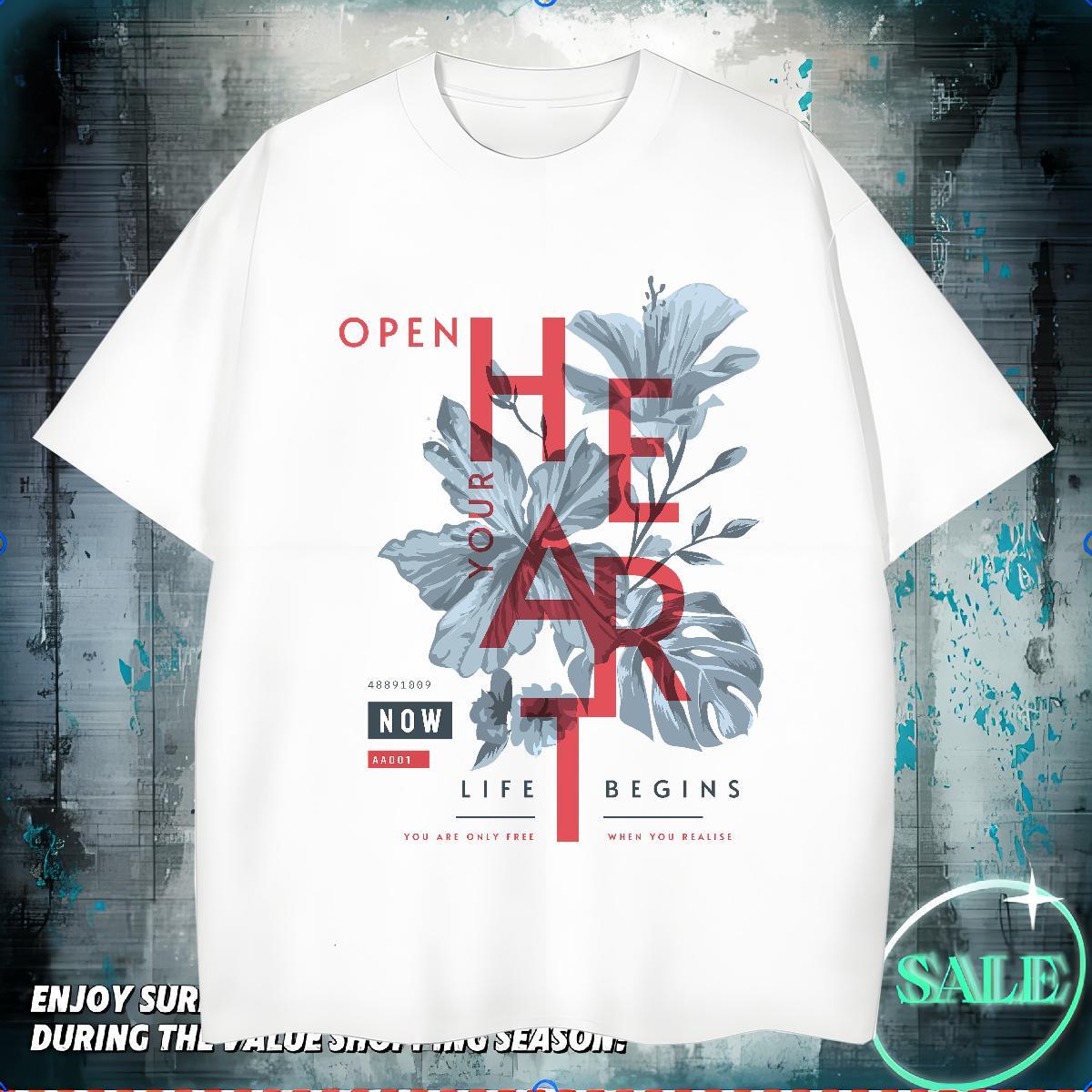 T-Shirts for Men 230g Pure Cotton tree Daily Wear O Neck Short Sleeves Asian Size Men Tops Tees Fashion New Comfortable Clothes