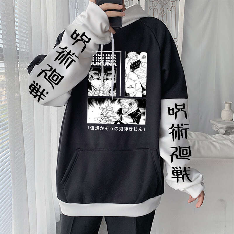 Jujutsu Anime Kaisen Hoodies Gothic Cool Sukuna Ryoumen Manga Haruku Men Plus Size Autumn Winter Long Sleeve Sweatshirts