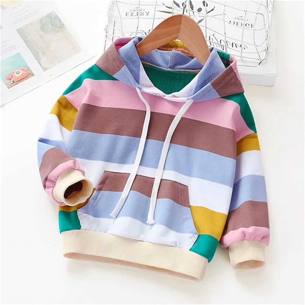 2024 Kawaii Kids Girls Hoodie Rainbow Unicorn Long Sleeve Boys Clothes 2 to 8 Years Outdoor Clothes for Children Sweatshirts TopY240814