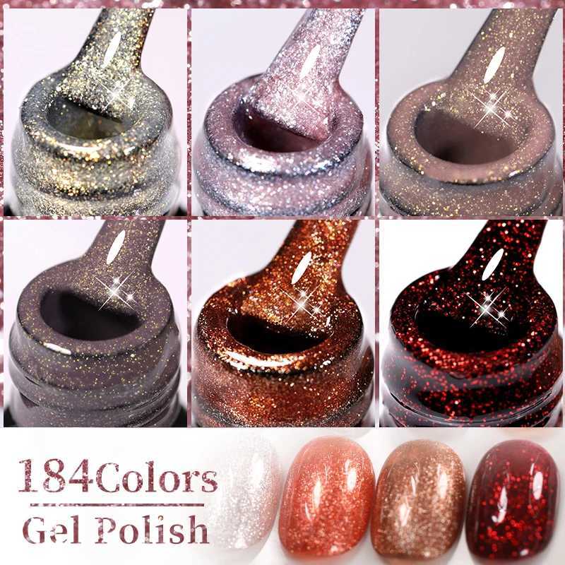 LILYCUTE 7ML Black Red Glitter Gel Nail Polish Festival Shinning Semi Permanent UV Nail Gel Colorful Nail Art Polish Gel VarnishM240814