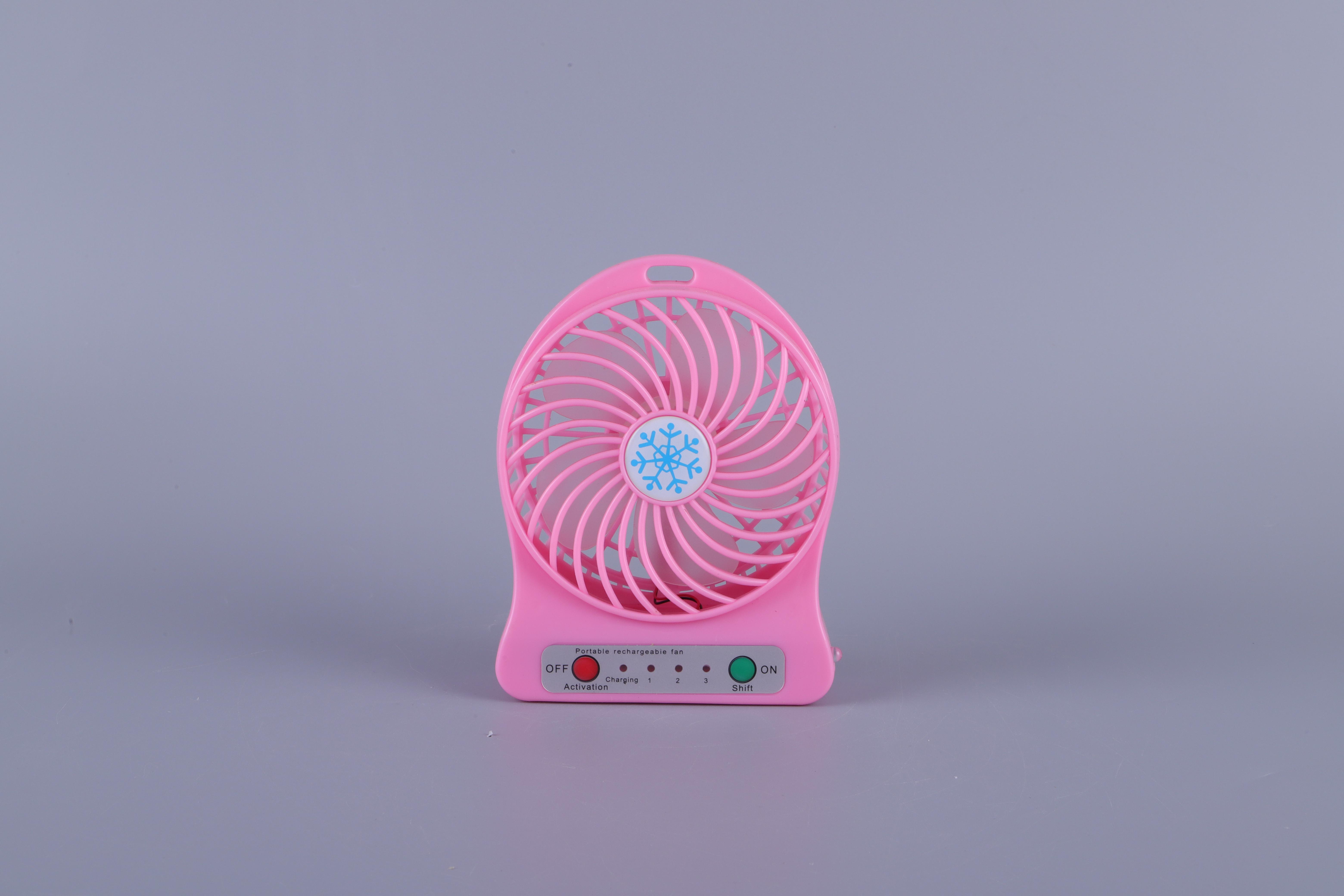 Girl pink electric fan desktop USB small fan silent desktop air conditioning fan in stock