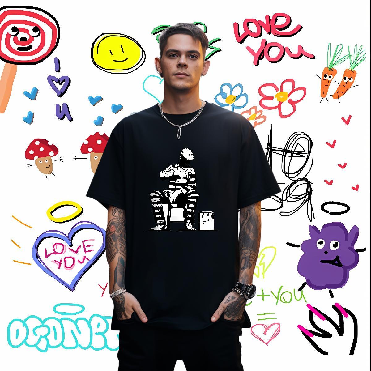Man T Shirts 230g Cotton person Hip Hop Street Breathable Crew Neck DIY Printed Men Tees Designer High Quality Tees Shirts