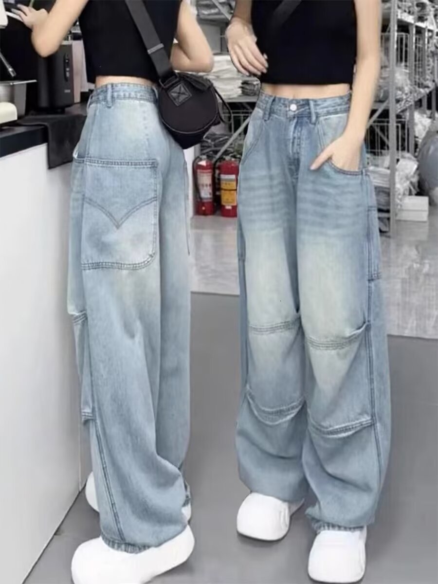 58 Women's straight loose spring autumn/winter 2024 new high waisted slim figure wide leg floor length pants