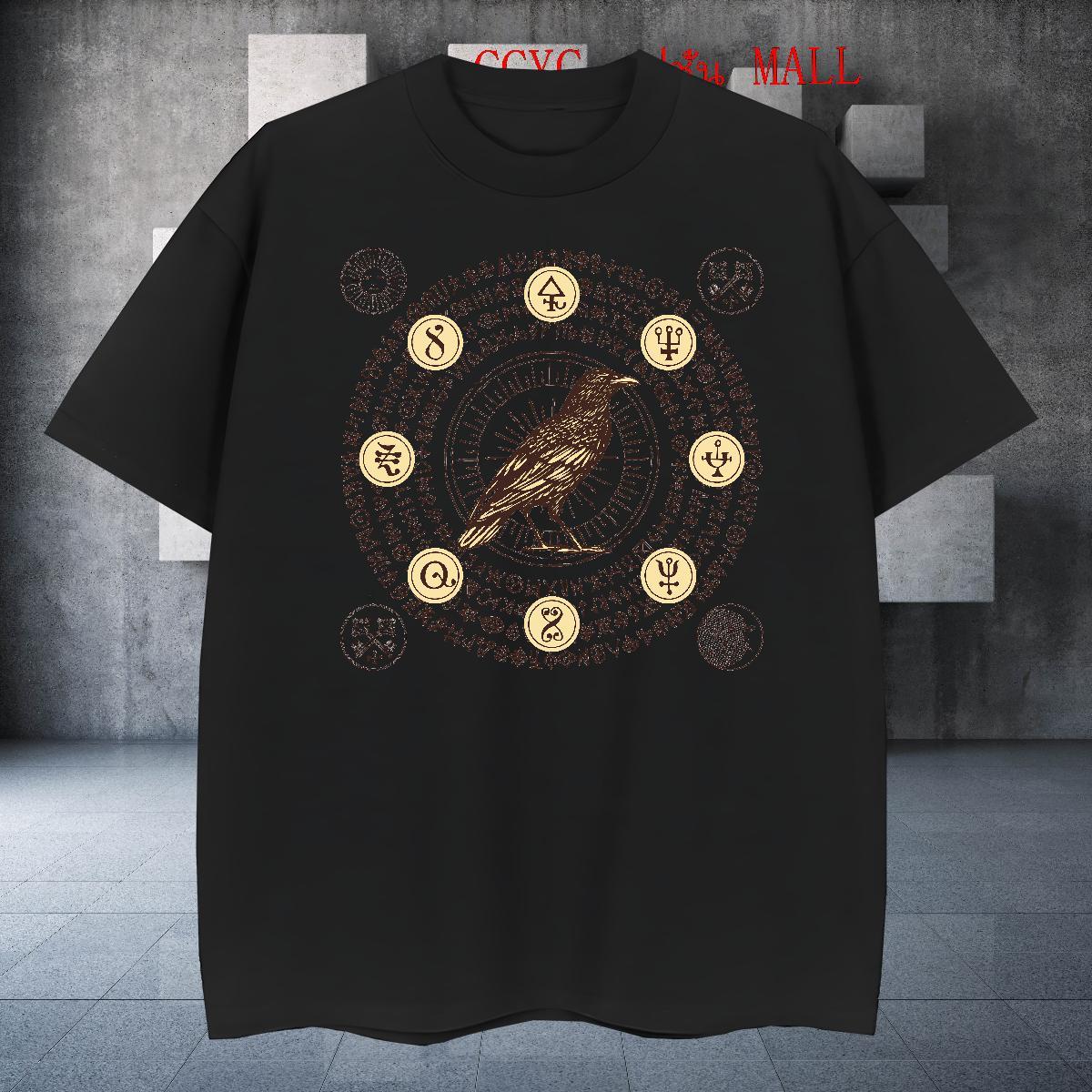 Loose Fit T-Shirts for Men bird O-Neck Short Sleeve Daily Outfit Custom Printing 230g Cotton Men Tops Tees Factory Direct Tops Shirt