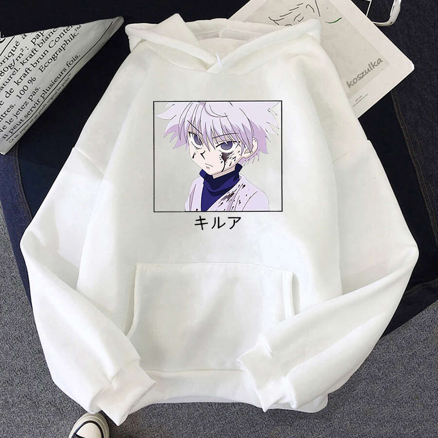 Anime Japan X Hunter Killua Men Women Hoodies Ullzang Student Style Haruku Plus Size Sweatshirt Casual Printed Pullover