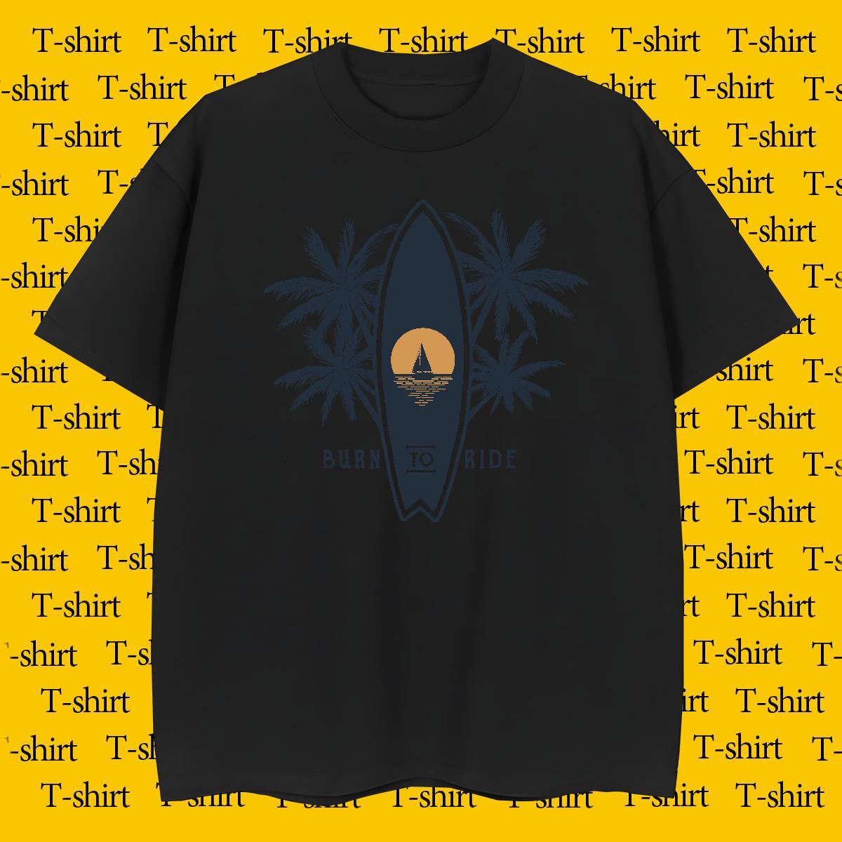 Man T Shirts 100% Cotton 230g tree Street Wear Round Neck Short Sleeve Oversized 3XL 4XL Tshirts 2024 Summer Classic Polos