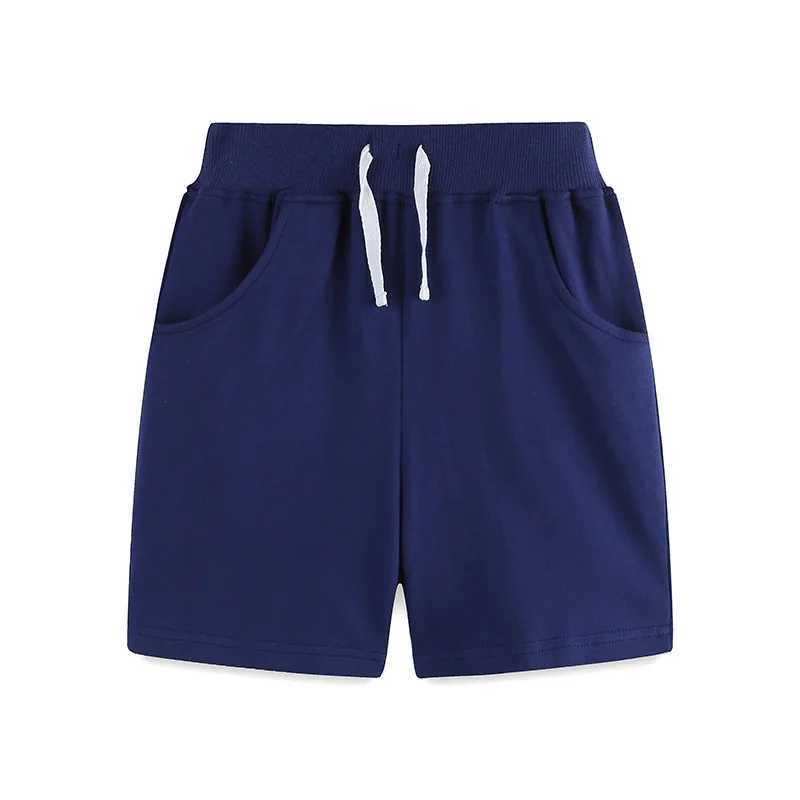 One piece summer boys casual knitted pure cotton solid color five cent shorts can be used for 2-7Y W240813