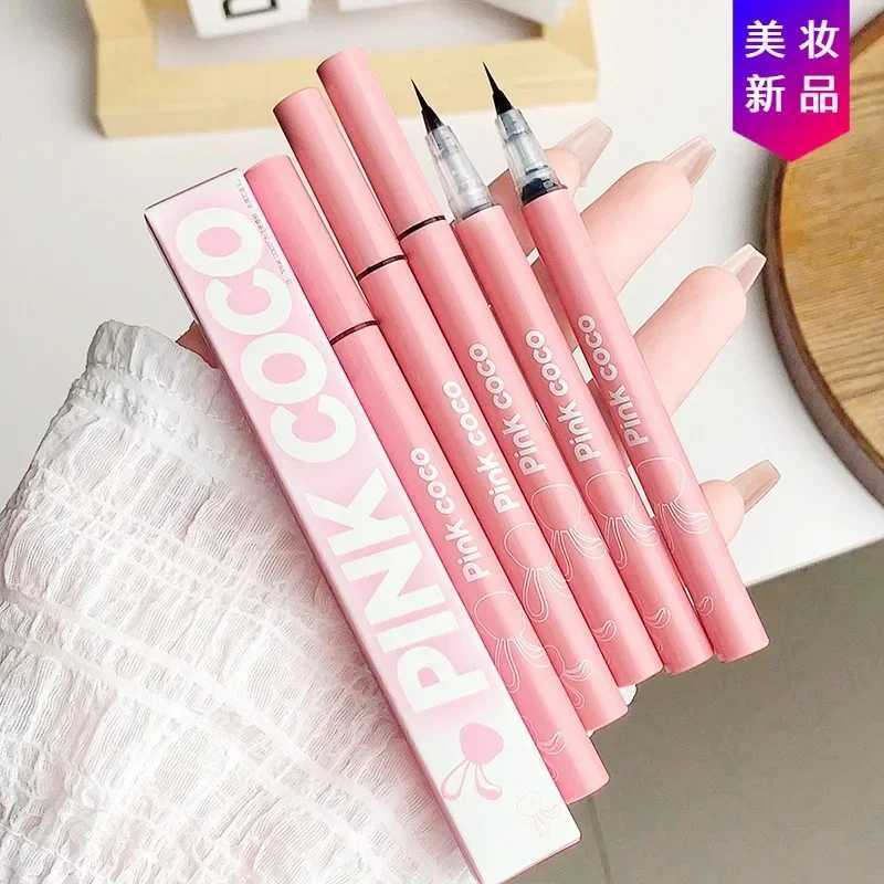 1PC Ultra Thin Silky Matte Liquid Eyeliner Waterproof Non Smudging Lasting Black Brown Pink Lying Silkworm Eye Liner Eyes Makeup Y240813