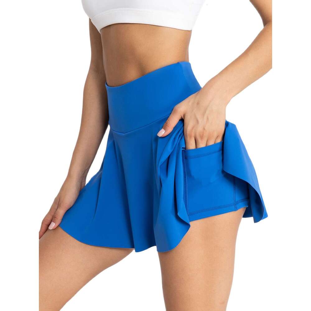 Skirt Yoga Breathable Mini Culottes Running Fiess Tennis Ball Anti-slip Pocket Sports Clothing Gym Short Skirts s