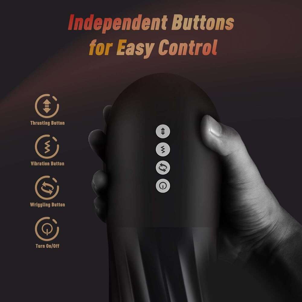 Tracy's Dog automatic male device, adult sex toy, 3 twist and 5 thrust vibration modes, hands-free heated male vibration massager, men's ple