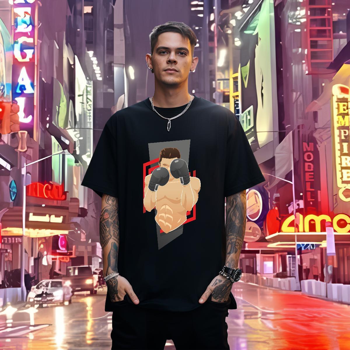 T Shirts Men 230g Cotton portrait Street wear Hip Hop Breathable Short Sleeve DIY Printed Men Tops Tees 2024 Cool Wear