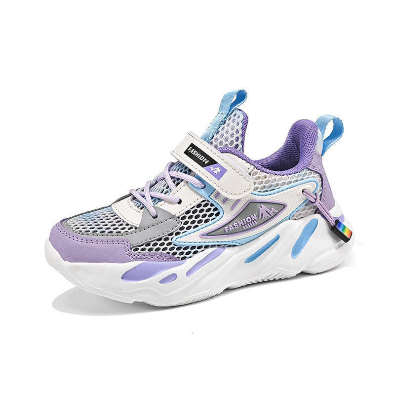 Sneakers Sports Shoes - Mens Mesh 6-year-old Childrens Shoes Single Mesh Boys and Childrens Large Childrens Shoes Breathable Summer 12 New 2024 H24080