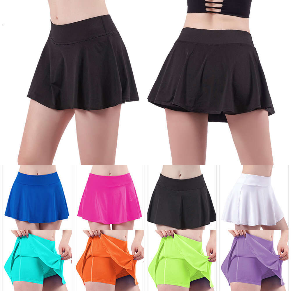 Tennis Basic Skorts Women Dry Fit Gym Yoga Dance Sportswear Mini Skirt Shorts 2in1 Training Exercise Summer Running Fiess
