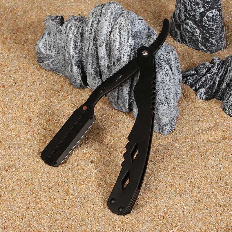 New Straight Edge Barber Razor Stable Haircut Beard Stainless Steel Shaving Tool Manual Depilation Razor Hairdresser TrimmingM240814