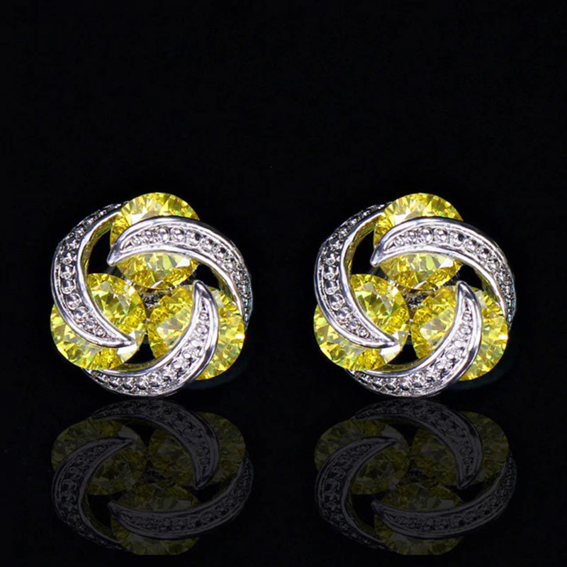 2024 Choucong Brand Stud Earrings Luxury Jewelry 925 Sterling Silver Colorful 5A Cubic Zircon CZ Diamond Party Women Ladies Jewellery Fashion Earring 
