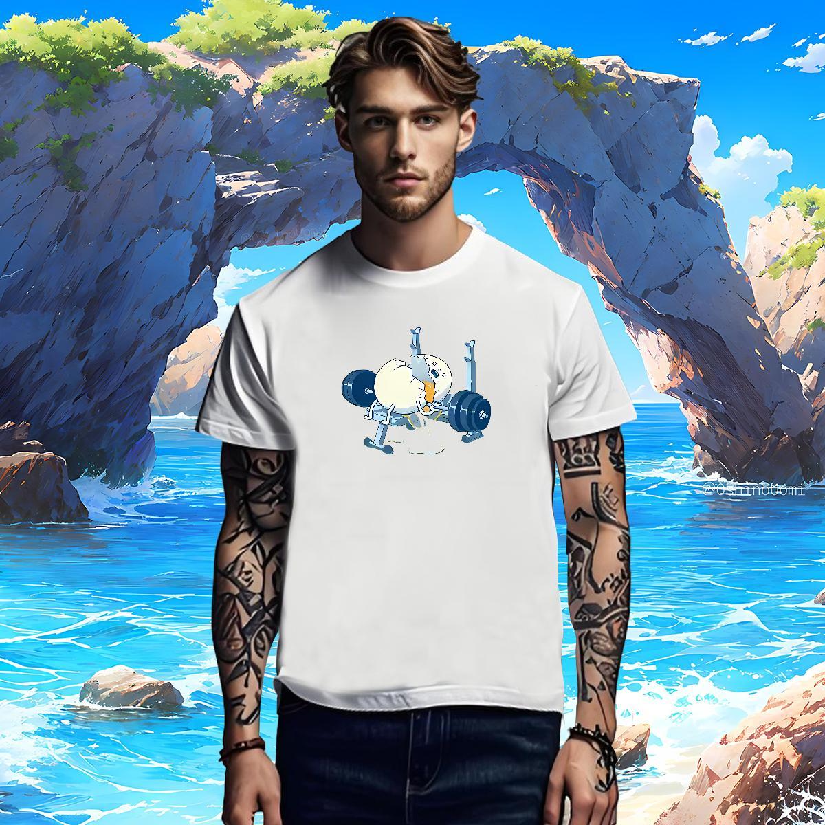 Mens T Shirts 230g Pure Cotton Bodybuilding Street Wear O-Neck Short Sleeve Anime Print Couples T Shirts Classic Casual Loose Fit Clothings