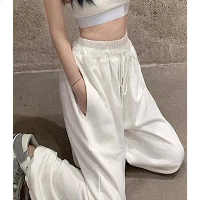 Summer Streetwear Oversized Sweatpants Women Y2K High Waist Wide Leg Pants Harajuku Baggy Joggers Korean Fashion Casual Trousers 240821