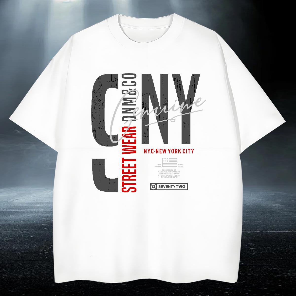 TOP Quality Men Tops Tees High Street Hip Hop 230g Cotton Customized Print Round Neck Short Sleeve letter Man T Shirts Fashion Designer Wear