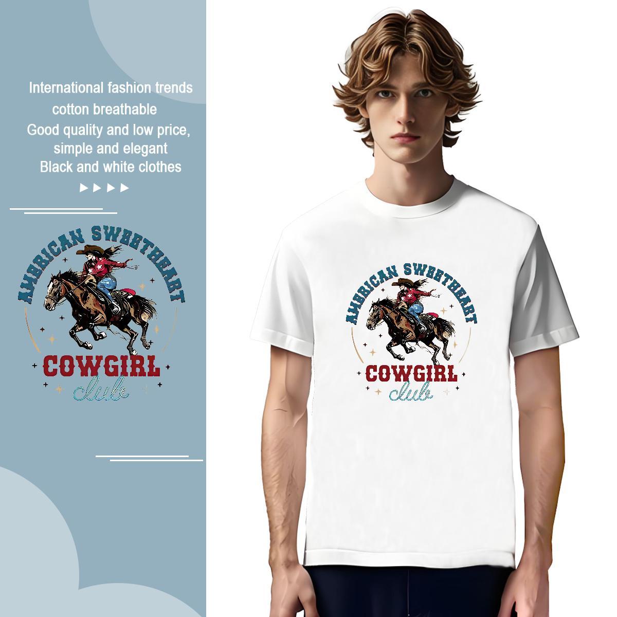 Popular Mens T Shirts horse Breathable Short Sleeve Home Outdoor Custom Big Size 230g 100% Cotton Tshirts Designer Fashion Tops Tees