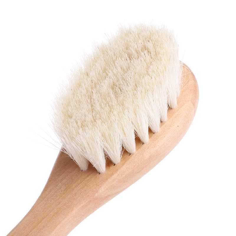 Wooden handle baby brush baby brush baby brush baby hair comb massager 77HD W240813