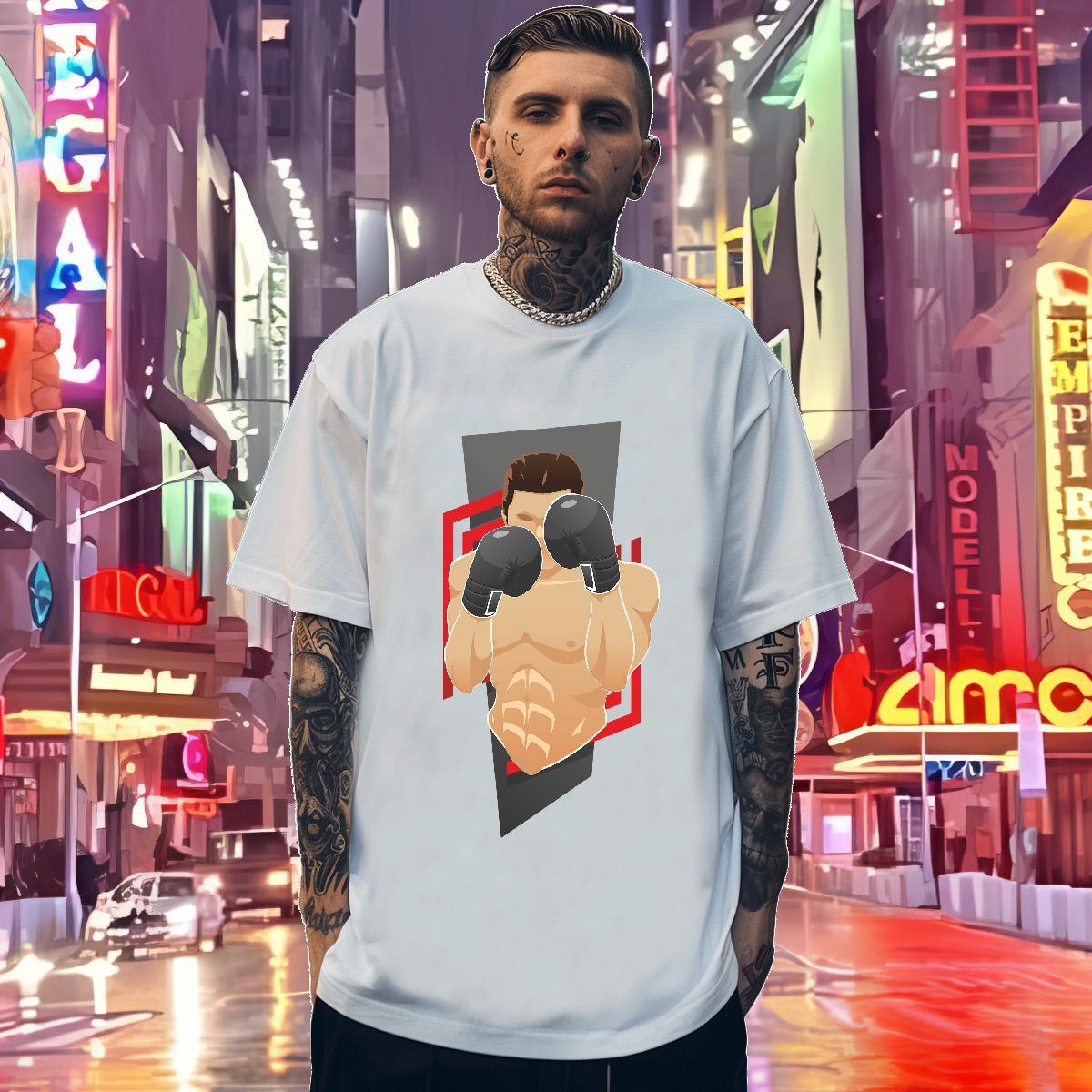 T Shirts Men 230g Cotton portrait Street wear Hip Hop Breathable Short Sleeve DIY Printed Men Tops Tees 2024 Cool Wear