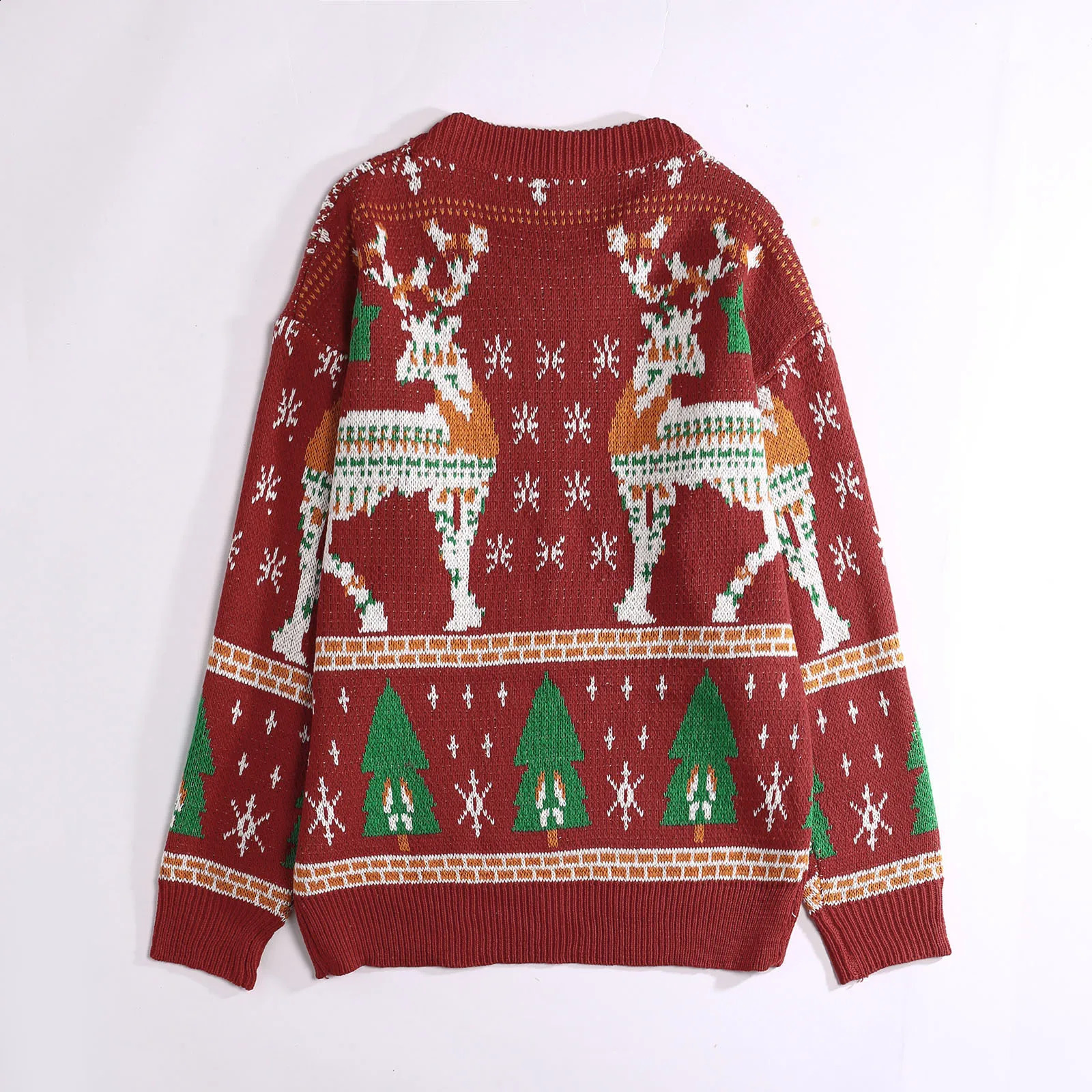 Christmas Style Pullover Sweater Men Y2K Autumn Winter Crew Neck Couples Knit Sweater Fashion Males Loose Sweaters 240821