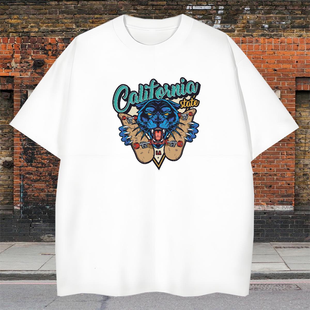 Cool T-Shirts Crew Neck Breathable Summer Casual Custom Anime 230g Cotton Men Tops Tees Classic Clothings
