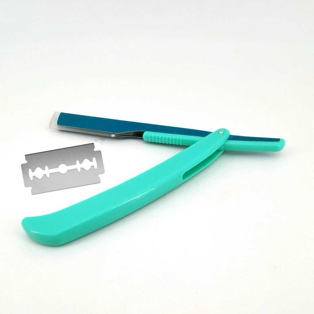 3 Colors Unisex Manual Folding knife Shaving Straight Edge Razors for Beard Shaving Hair Removal With BladesM240814