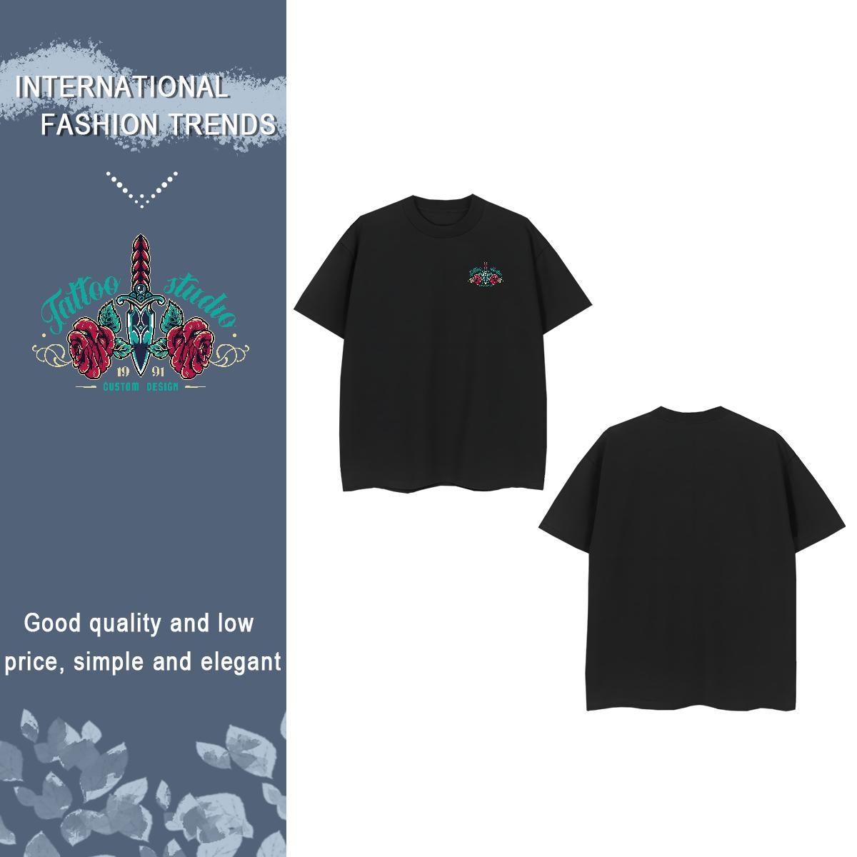 Classic logo T Shirt For Man Street wear Hip Hop Men Tops Tees 100% Cotton 230g Designer Short Sleeve Soft Custom Anime Polos