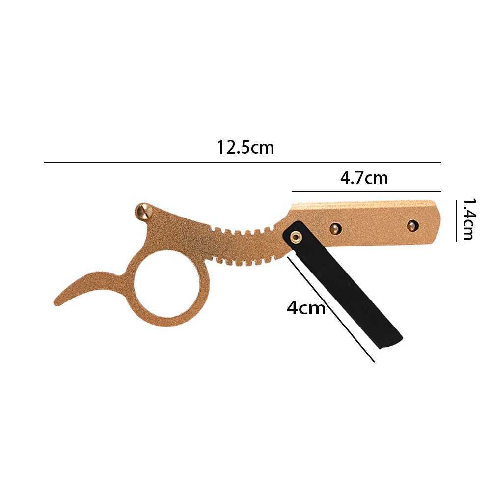 Straight Edge Barber Razor Haircut Beard Eyebrow Shaving Tool Manual Depilation Razor Not Include Razor Blade Safety RazorM240814