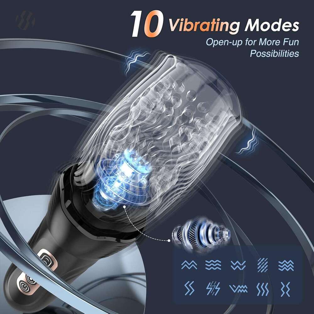 Automatic male se, Uofile male se, with 5 thrust rotations and 10 vibration modes, adult toy, men's machine, electric pocket, genital male massag