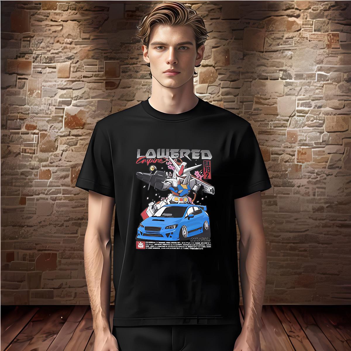 Classic car Mens T Shirts Beach Men Clothes T-Shirt 230g 100% Cotton Customized Breathable Short Sleeve Custom Cartoon Top Tees