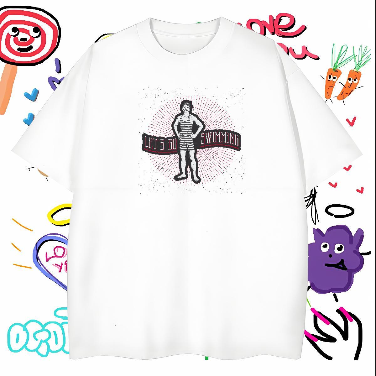 Men T Shirts 230g 100% Cotton person Sports Casual Crew Neck Graphic Men Tops Tees Fashion Designer Cool Tops Shirt