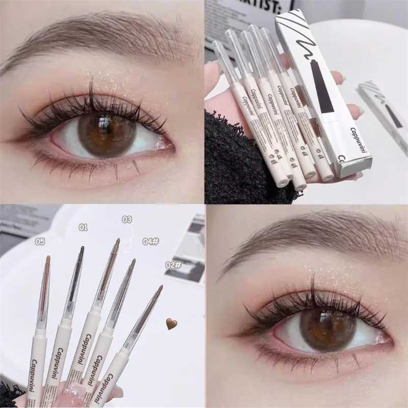 Mocha Brown Eyeliner Gel Pencil Waterproof Lasting Ultra-slim Outline Draw Eye Liner Eyelid Crayon Matte Silky High Pigment Pen Y240813