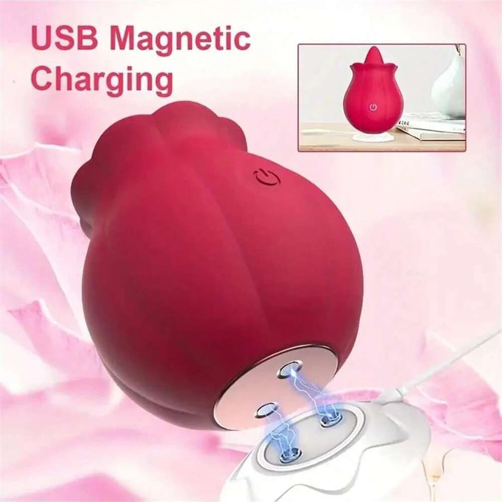 Rose-Toy Swing Tongue Licking Vibrator Female Powerful Oral Nipple Clitoris Stimulator Massager Adult Toys Sex Toys for Women 18