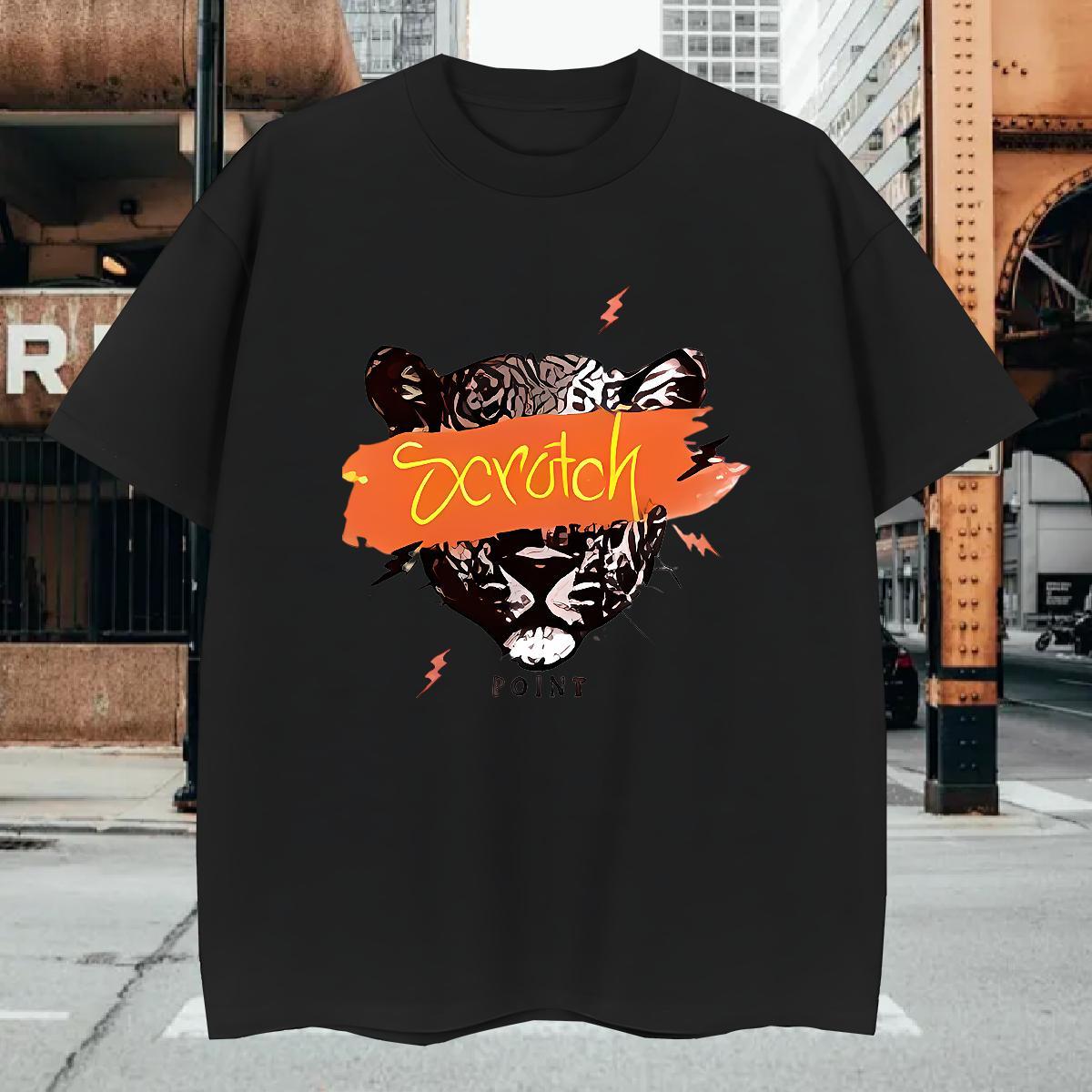 T shirt 230g Cotton leopard Street wear Hip Hop Breathable Short Sleeve Plus Size Cartoon Tshirts Classic Casual Comfortable Polos