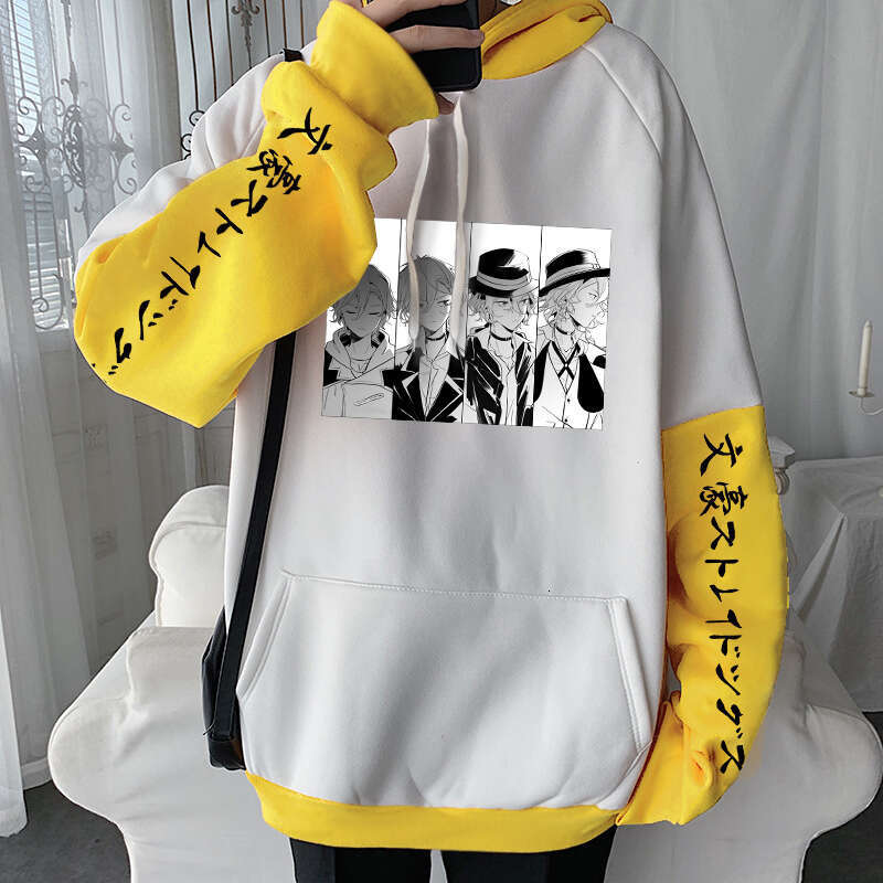 Anime Men's Bungo Stray Dogs Nakahara Chuuya Hoodies Women 90s Vintage Cartoon Shirt Spring Autumn Fleece Plus Size Sweatshirts