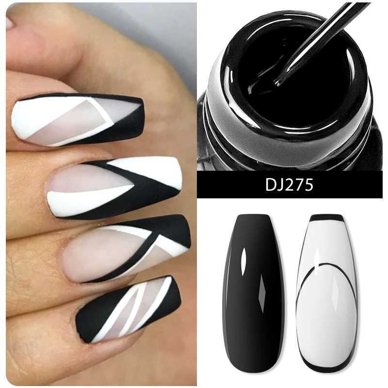 5ml Liner Gel Nail Art Polish 2in1 Ultra-fine Brush Head French Pull Line Graffiti Painting Stripe Design Line Gel Varnish DIYM240814